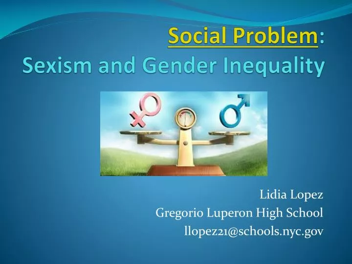 social problem sexism and gender inequality