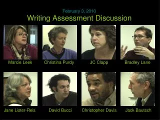Writing Assessment Discussion