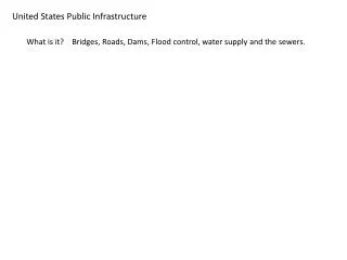 United States Public Infrastructure