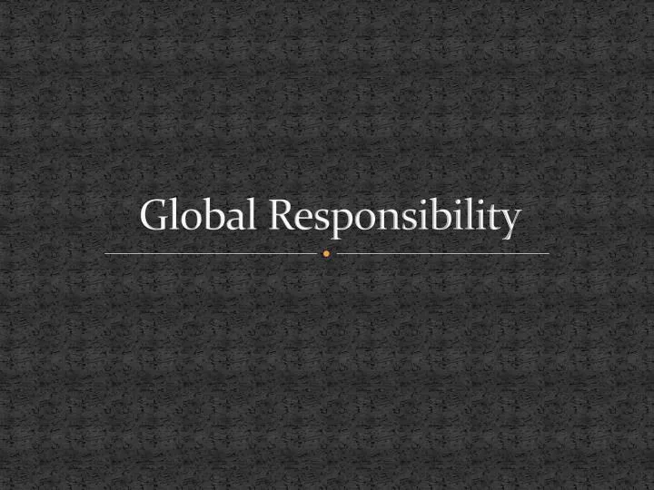 global responsibility