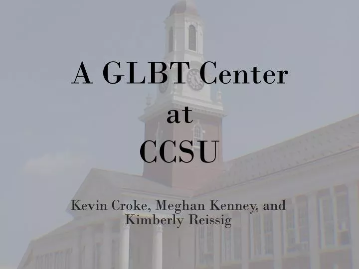 a glbt center at ccsu