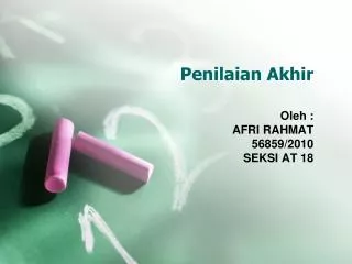 penilaian akhir