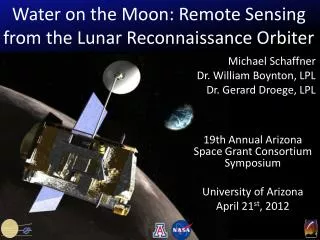 Water on the Moon: Remote Sensing from the Lunar Reconnaissance Orbiter