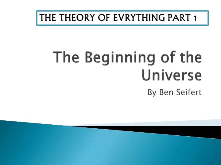 the beginning of the universe