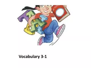 Vocabulary 3-1