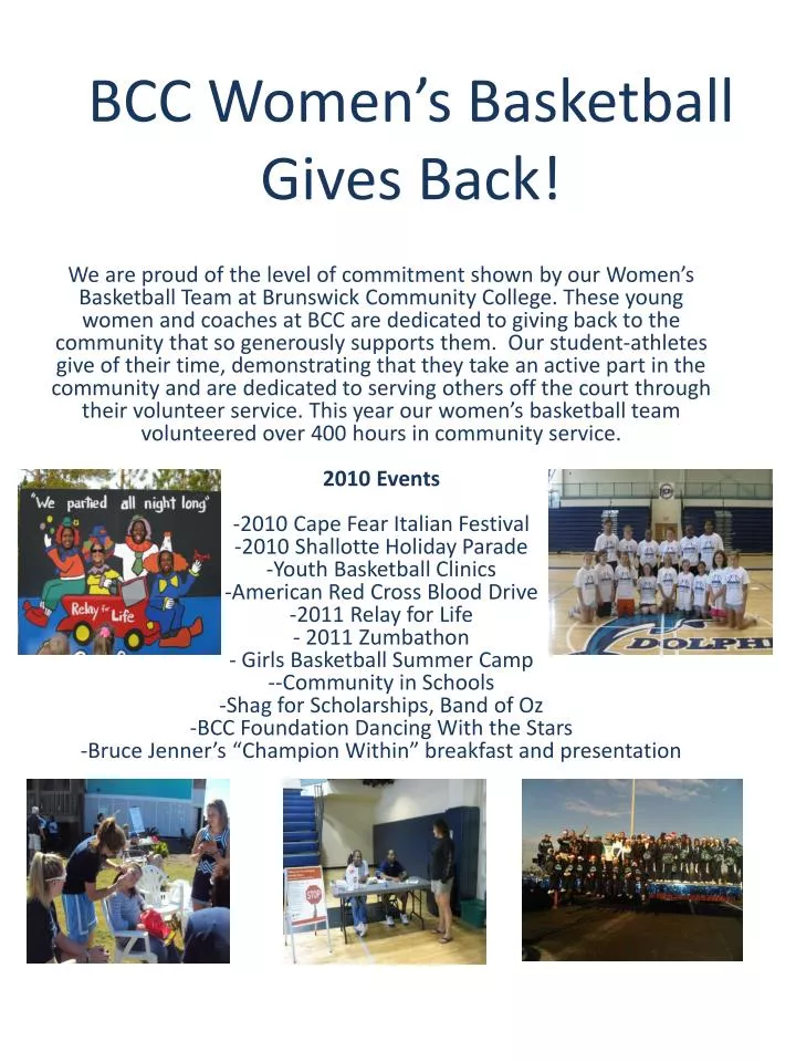 bcc women s basketball gives back