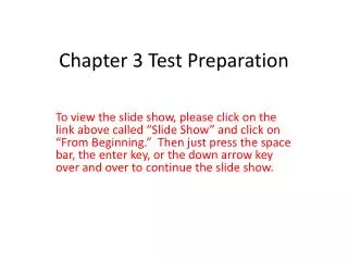 chapter 3 test preparation