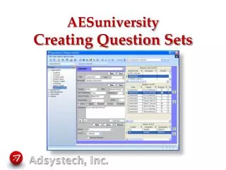 AESuniversity Creating Question Sets