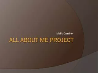 ALL ABOUT ME PROJECT