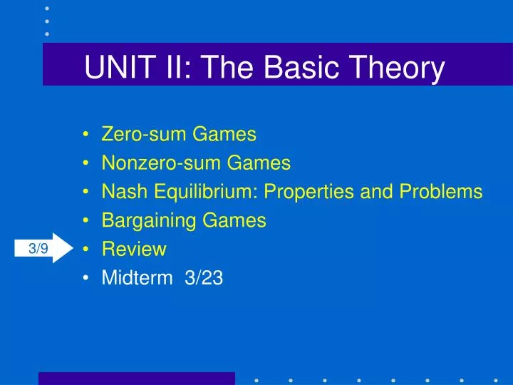 unit ii the basic theory