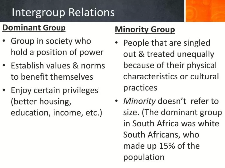 intergroup relations