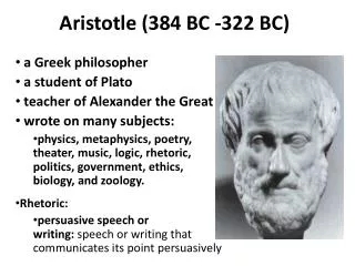 Aristotle (384 BC -322 BC)