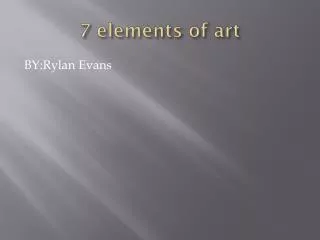 7 elements of art