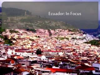 Ecuador: In Focus