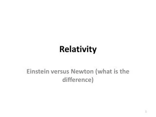 Relativity