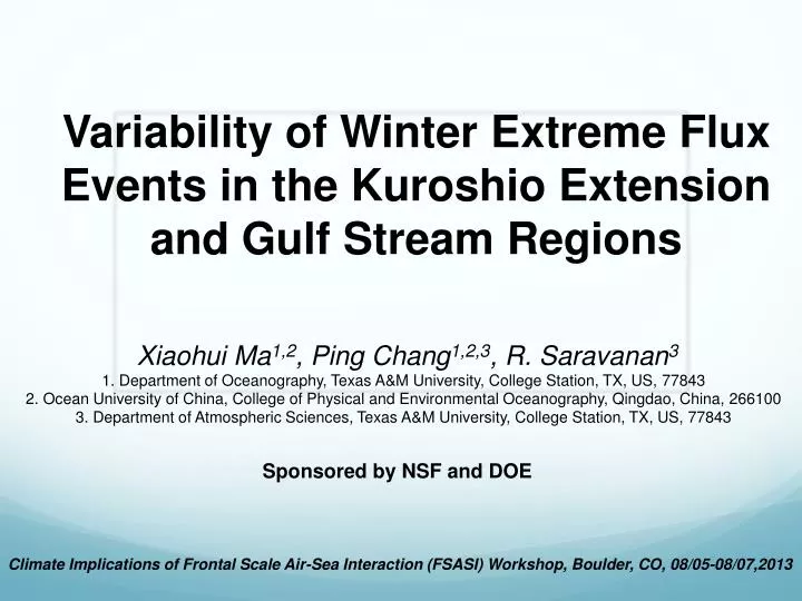 variability of winter extreme flux events in the kuroshio extension and gulf stream regions