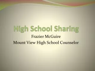 High School Sharing