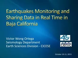 Earthquakes Monitoring and Sharing Data in Real Time in Baja California