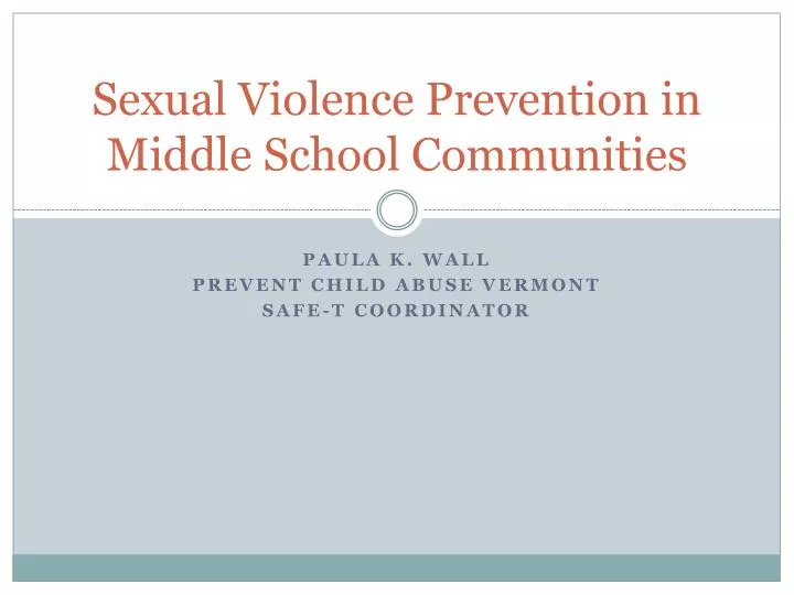 sexual violence prevention in middle school communities