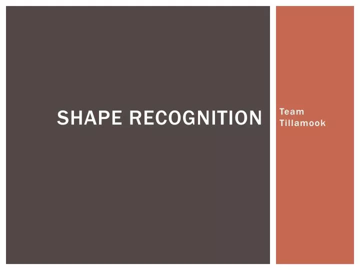 shape recognition