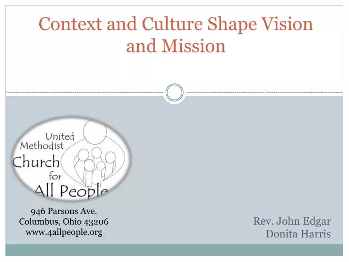 context and culture shape vision and mission