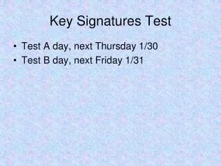 Key Signatures Test