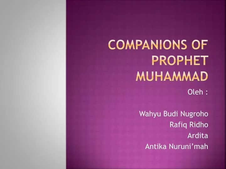 companions of prophet muhammad
