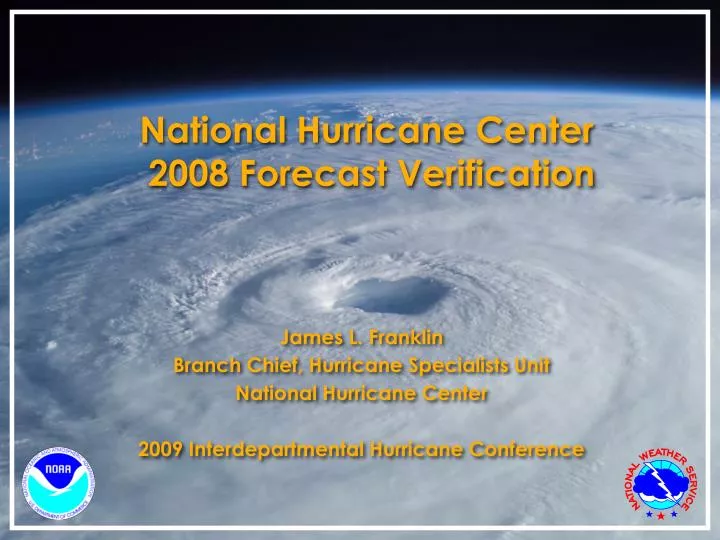 national hurricane center 2008 forecast verification