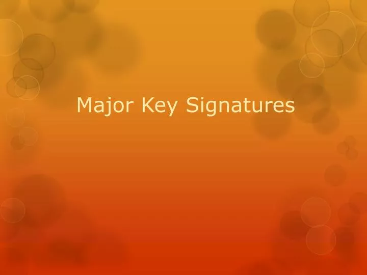 major key signatures