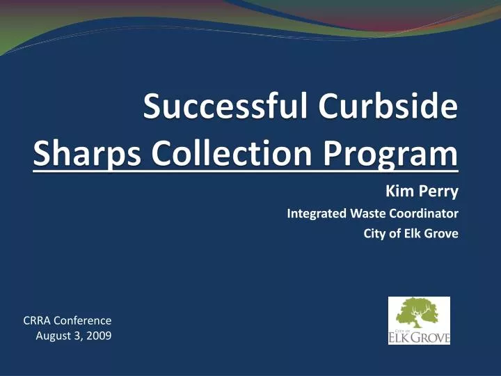successful curbside sharps collection program
