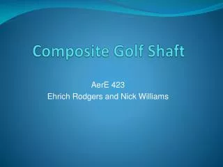 Composite Golf Shaft