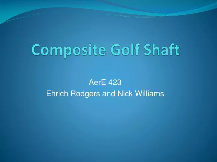 composite golf shaft