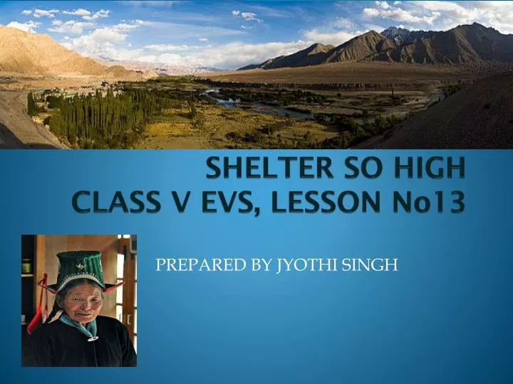 shelter so high class v evs lesson no13