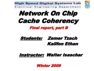 Network On Chip Cache Coherency