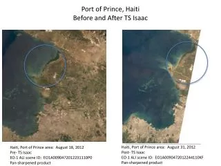 Port of Prince, Haiti Before and After TS Isaac