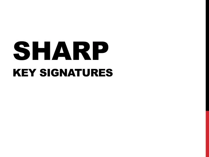 sharp key signatures