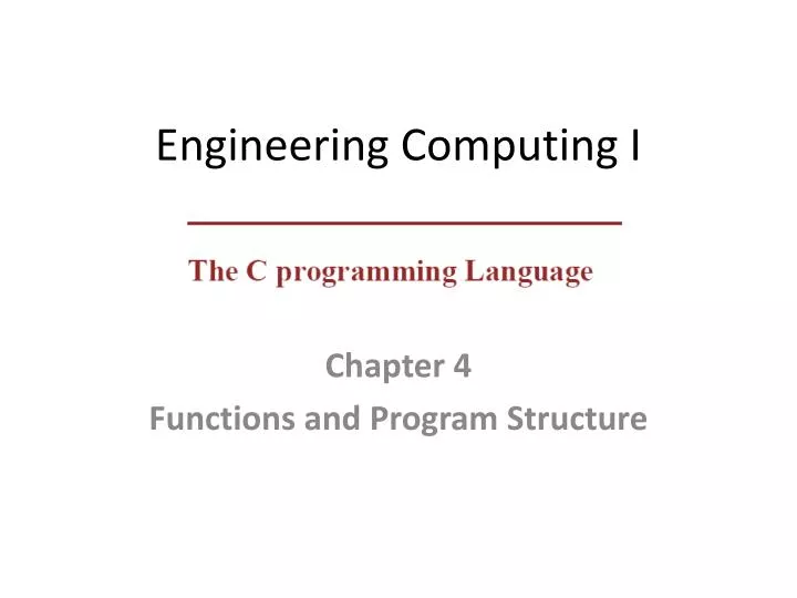 engineering computing i