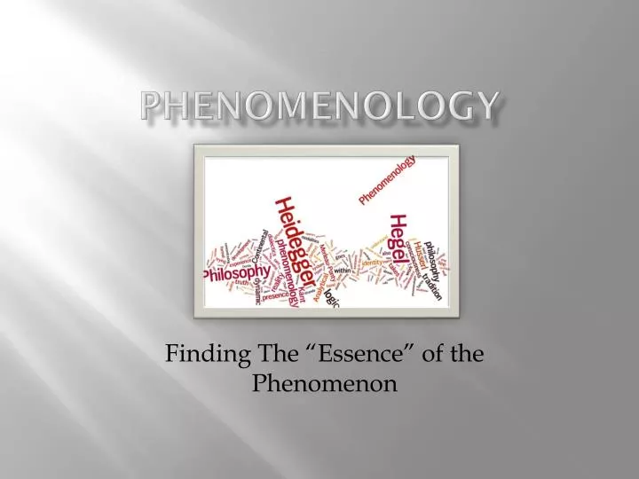 phenomenology