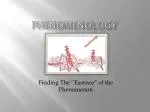 Phenomenology - slide 1