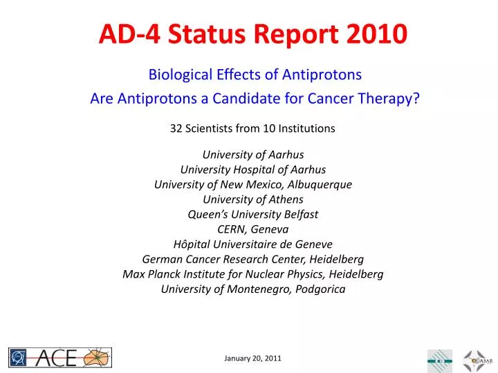 ad 4 status report 2010