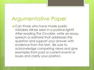 argumentative paper
