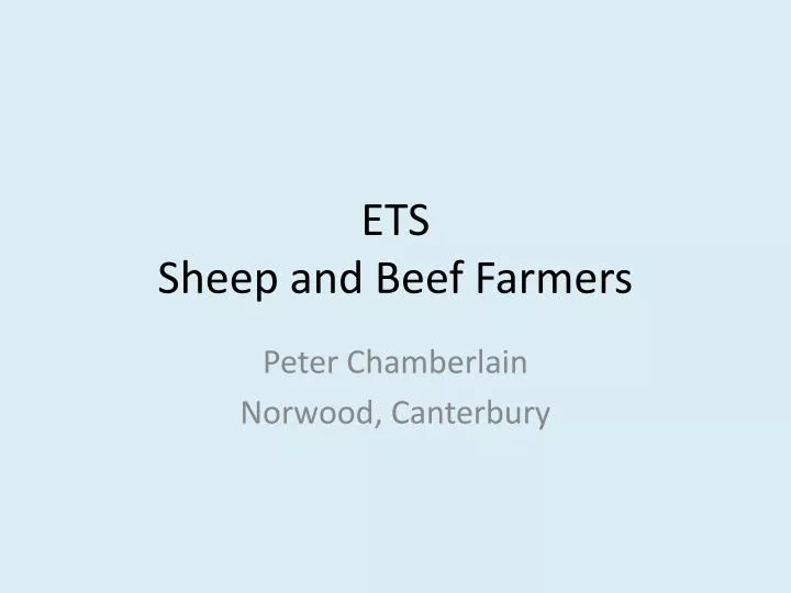 ets sheep and beef farmers