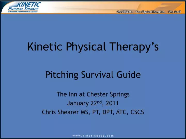 kinetic physical therapy s
