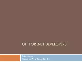 Git for Developers
