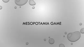 Mesopotamia Game