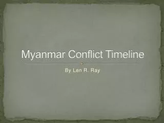 myanmar conflict timeline