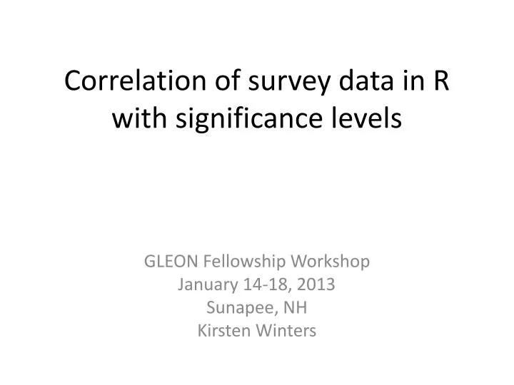 correlation of survey data in r with significance levels