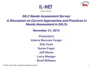 SILC Needs Assessment Survey: