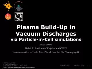 Plasma Build-Up in Vacuum Discharges via Particle-in-Cell simulations