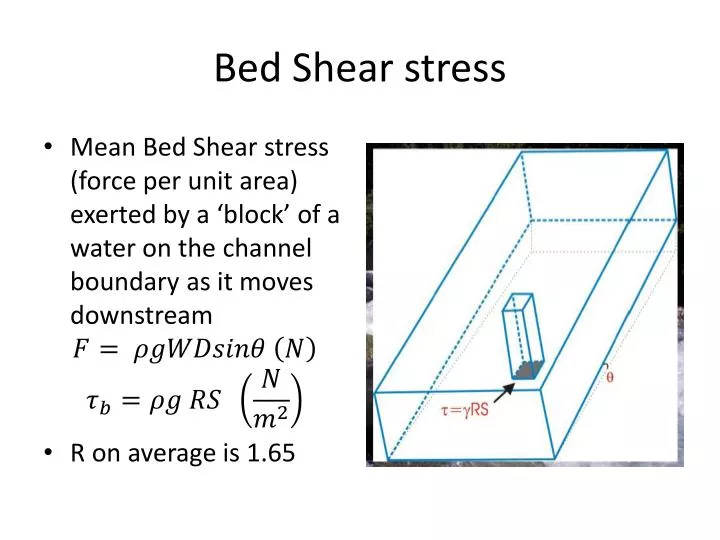 bed shear stress